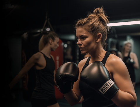 Women's boxing session in progress at Ringside Fitness